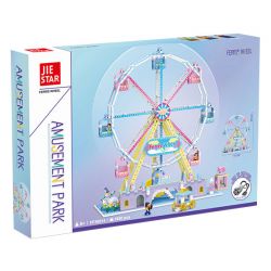 JIESTAR FF30014 30014 non  KHU VUI CHƠI VÒNG ĐU QUAY bộ đồ chơi xếp lắp ráp ghép mô hình Creator AMUSEMENT PARK FERRIS WHEEL Sáng Tạo 1390 khối