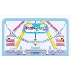 JIESTAR FF30014 30014 non  KHU VUI CHƠI VÒNG ĐU QUAY bộ đồ chơi xếp lắp ráp ghép mô hình Creator AMUSEMENT PARK FERRIS WHEEL Sáng Tạo 1390 khối