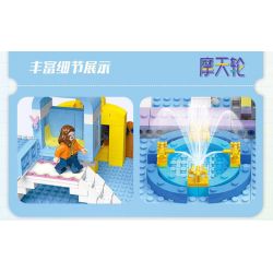 JIESTAR FF30014 30014 non  KHU VUI CHƠI VÒNG ĐU QUAY bộ đồ chơi xếp lắp ráp ghép mô hình Creator AMUSEMENT PARK FERRIS WHEEL Sáng Tạo 1390 khối