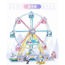 JIESTAR FF30014 30014 non  KHU VUI CHƠI VÒNG ĐU QUAY bộ đồ chơi xếp lắp ráp ghép mô hình Creator AMUSEMENT PARK FERRIS WHEEL Sáng Tạo 1390 khối
