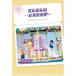 JIESTAR FF30011 30011 non  KHU VUI CHƠI CAROUSEL bộ đồ chơi xếp lắp ráp ghép mô hình Creator AMUSEMENT PARK CAROUSEL Sáng Tạo 1712 khối