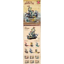 JIESTAR 59222 non  TRANG BỊ TÀU CƯỚP BIỂN 6 TỔ HỢP bộ đồ chơi xếp lắp ráp ghép mô hình THE ADVENTURE 296 khối