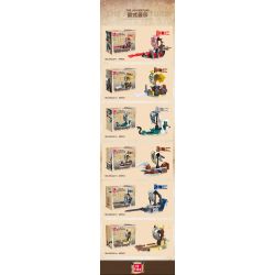 JIESTAR 59222 non  TRANG BỊ TÀU CƯỚP BIỂN 6 TỔ HỢP bộ đồ chơi xếp lắp ráp ghép mô hình THE ADVENTURE 296 khối