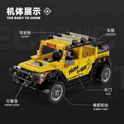 JIESTAR FF10018 10018 non  PHI NƯỚC ĐẠI CƠ HỌC XE ĐỊA HÌNH HUMMER bộ đồ chơi xếp lắp ráp ghép mô hình  Kỹ Thuật Công Nghệ Cao Mô Hình Phương Tiện 554 khối