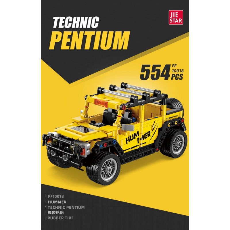 JIESTAR FF10018 10018 non  PHI NƯỚC ĐẠI CƠ HỌC XE ĐỊA HÌNH HUMMER bộ đồ chơi xếp lắp ráp ghép mô hình  Kỹ Thuật Công Nghệ Cao Mô Hình Phương Tiện 554 khối