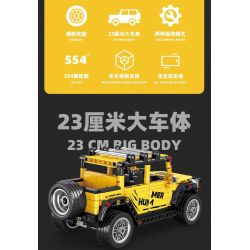 JIESTAR FF10018 10018 non  PHI NƯỚC ĐẠI CƠ HỌC XE ĐỊA HÌNH HUMMER bộ đồ chơi xếp lắp ráp ghép mô hình  Kỹ Thuật Công Nghệ Cao Mô Hình Phương Tiện 554 khối