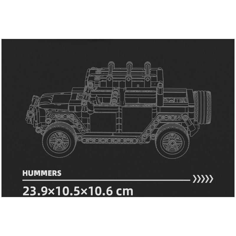 JIESTAR FF10018 10018 non  PHI NƯỚC ĐẠI CƠ HỌC XE ĐỊA HÌNH HUMMER bộ đồ chơi xếp lắp ráp ghép mô hình  Kỹ Thuật Công Nghệ Cao Mô Hình Phương Tiện 554 khối