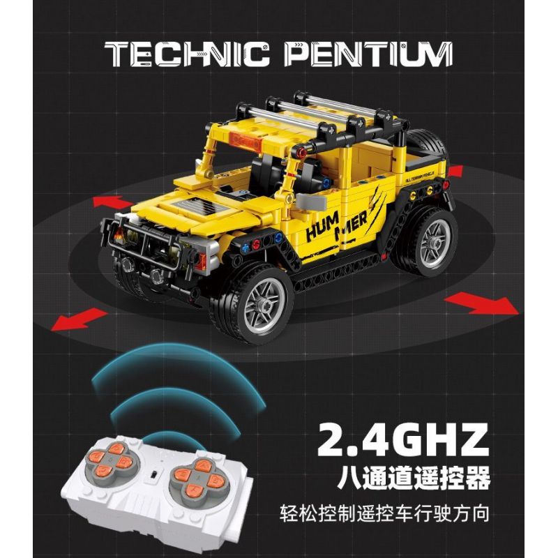 JIESTAR FF10018 10018 non  PHI NƯỚC ĐẠI CƠ HỌC XE ĐỊA HÌNH HUMMER bộ đồ chơi xếp lắp ráp ghép mô hình  Kỹ Thuật Công Nghệ Cao Mô Hình Phương Tiện 554 khối