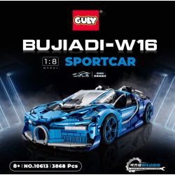GULY 10613 non  BUGATTI bộ đồ chơi xếp lắp ráp ghép mô hình  BUJIADI-W16 Kỹ Thuật Công Nghệ Cao Mô Hình Phương Tiện 3868 khối