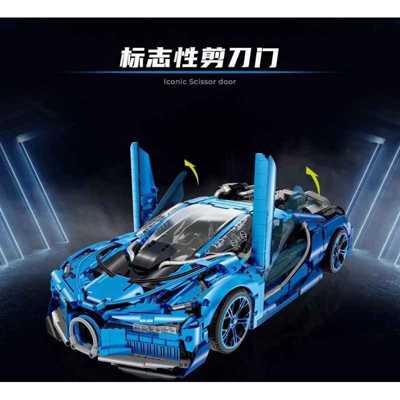 GULY 10613 non  BUGATTI bộ đồ chơi xếp lắp ráp ghép mô hình  BUJIADI-W16 Kỹ Thuật Công Nghệ Cao Mô Hình Phương Tiện 3868 khối