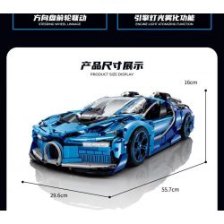 GULY 10613 non  BUGATTI bộ đồ chơi xếp lắp ráp ghép mô hình  BUJIADI-W16 Kỹ Thuật Công Nghệ Cao Mô Hình Phương Tiện 3868 khối