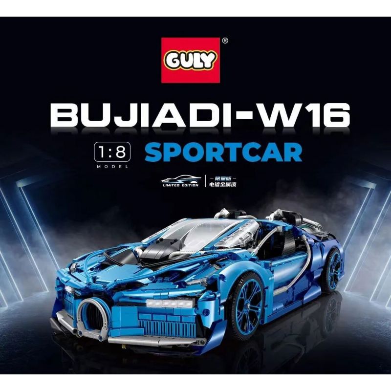 GULY 10613 non  BUGATTI bộ đồ chơi xếp lắp ráp ghép mô hình  BUJIADI-W16 Kỹ Thuật Công Nghệ Cao Mô Hình Phương Tiện 3868 khối
