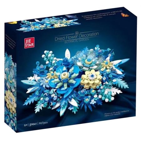JIESTAR JJ9045 9045 non  BIỂN SAO VÀ HOA bộ đồ chơi xếp lắp ráp ghép mô hình Creator DRIED FLOWER DECORATION Sáng Tạo 917 khối