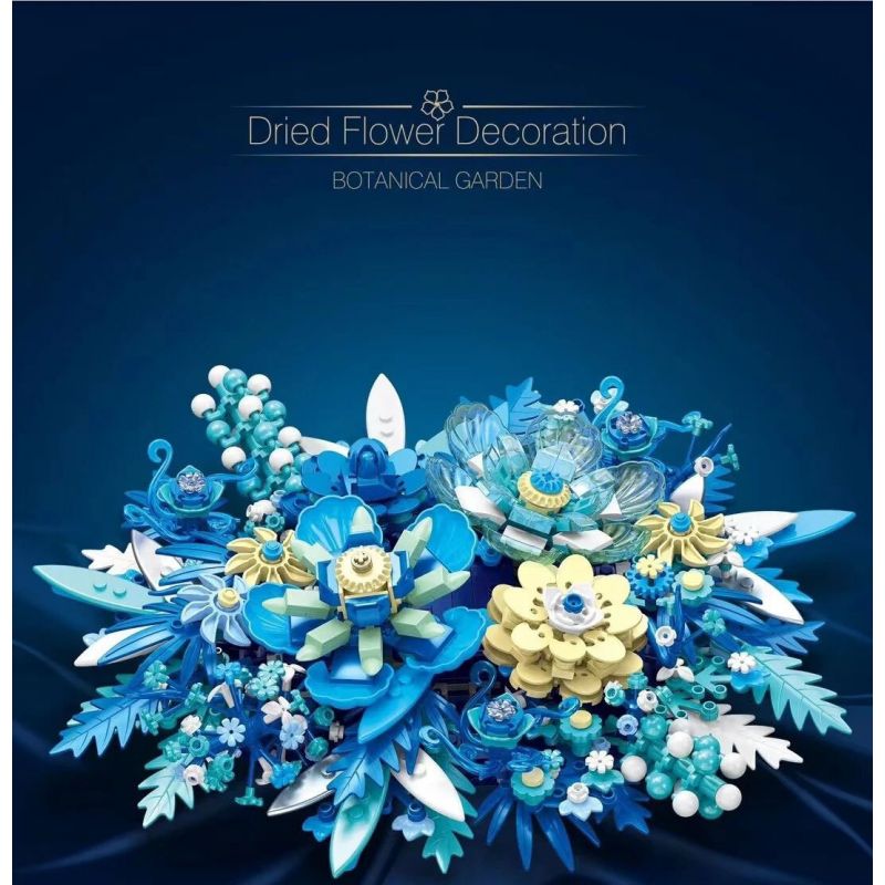 JIESTAR JJ9045 9045 non  BIỂN SAO VÀ HOA bộ đồ chơi xếp lắp ráp ghép mô hình Creator DRIED FLOWER DECORATION Sáng Tạo 917 khối