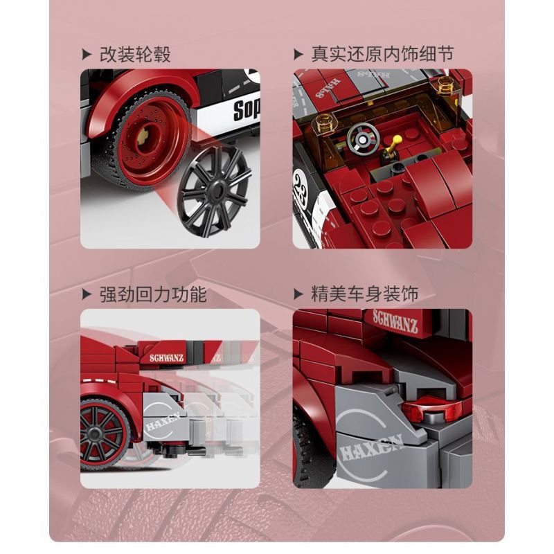 Kazi KY6150 6150 non  XE THỂ THAO 911 bộ đồ chơi xếp lắp ráp ghép mô hình Speed Champions Racing Cars PORSCHE 911 Đua Xe Công Thức 301 khối