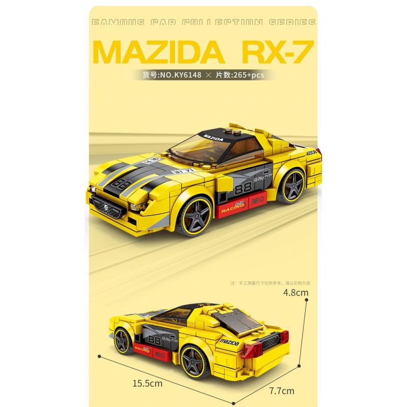 Kazi KY6148 6148 non  MAZDA RX-7 bộ đồ chơi xếp lắp ráp ghép mô hình Speed Champions Racing Cars Đua Xe Công Thức 265 khối