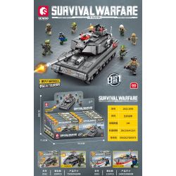SEMBO 2932 2933 2934 2935 2936 2937 2938 2939 non  CHIẾN TRANH SINH TỒN TỔ HỢP 8 XE TĂNG ĐẤU CHỦ LỰC LEOPARD 2A7 bộ đồ chơi xếp lắp ráp ghép mô hình Military Army SURVIVAL WARFARE Quân Sự Bộ Đội 858 khối