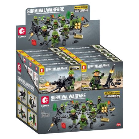 SEMBO 2923 2924 2925 2926 2927 2920 2921 2922 non  SURVIVAL WAR COMBAT ARMS 8 ​​MẪU bộ đồ chơi xếp lắp ráp ghép mô hình Military Army SURVIVAL WARFARE Quân Sự Bộ Đội 174 khối