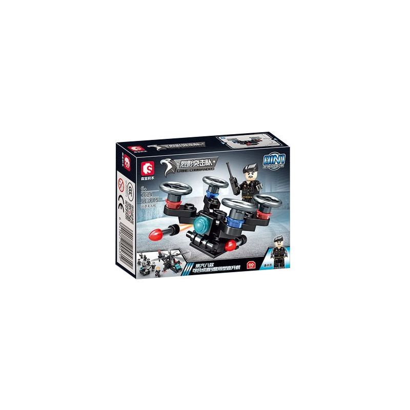 SEMBO 2629 2630 2631 2624 2625 2626 2627 2628 non Lego SHADOW COMMANDO TRỰC THĂNG CẢNH SÁT Z-9 8 TỔ HỢP bộ đồ chơi xếp lắp ráp ghép mô hình City Thành Phố 427 khối