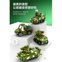 SEMBO 203150 203151 203152 203153 203154 203147 203148 203149 non  QUỐC GIA HÙNG MẠNH 8 TỔ HỢP XE TẤN CÔNG BỌC THÉP CÓ BÁNH bộ đồ chơi xếp lắp ráp ghép mô hình Military Army Quân Sự Bộ Đội 888 khối