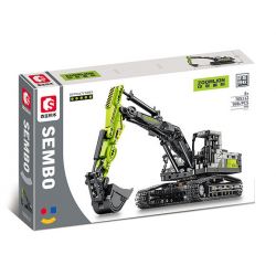 SEMBO 705112 non  ZOOMLION MÁY XÚC tỷ lệ 1:26 bộ đồ chơi xếp lắp ráp ghép mô hình  Kỹ Thuật Công Nghệ Cao Mô Hình Phương Tiện 998 khối