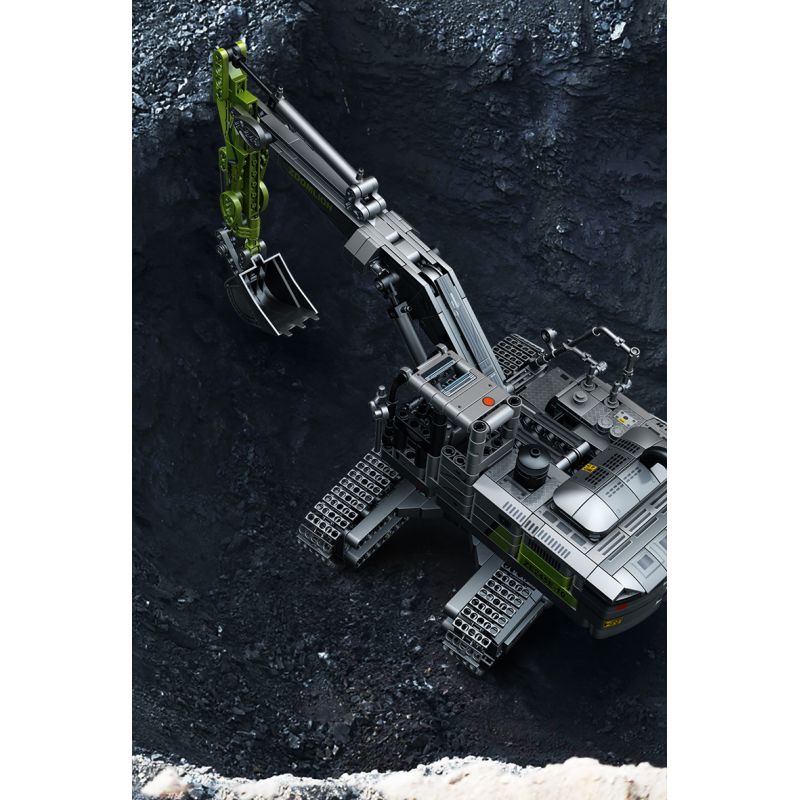 SEMBO 705112 non  ZOOMLION MÁY XÚC tỷ lệ 1:26 bộ đồ chơi xếp lắp ráp ghép mô hình  Kỹ Thuật Công Nghệ Cao Mô Hình Phương Tiện 998 khối