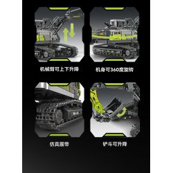 SEMBO 705112 non  ZOOMLION MÁY XÚC tỷ lệ 1:26 bộ đồ chơi xếp lắp ráp ghép mô hình  Kỹ Thuật Công Nghệ Cao Mô Hình Phương Tiện 998 khối