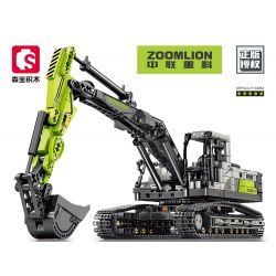 SEMBO 705112 non  ZOOMLION MÁY XÚC tỷ lệ 1:26 bộ đồ chơi xếp lắp ráp ghép mô hình  Kỹ Thuật Công Nghệ Cao Mô Hình Phương Tiện 998 khối