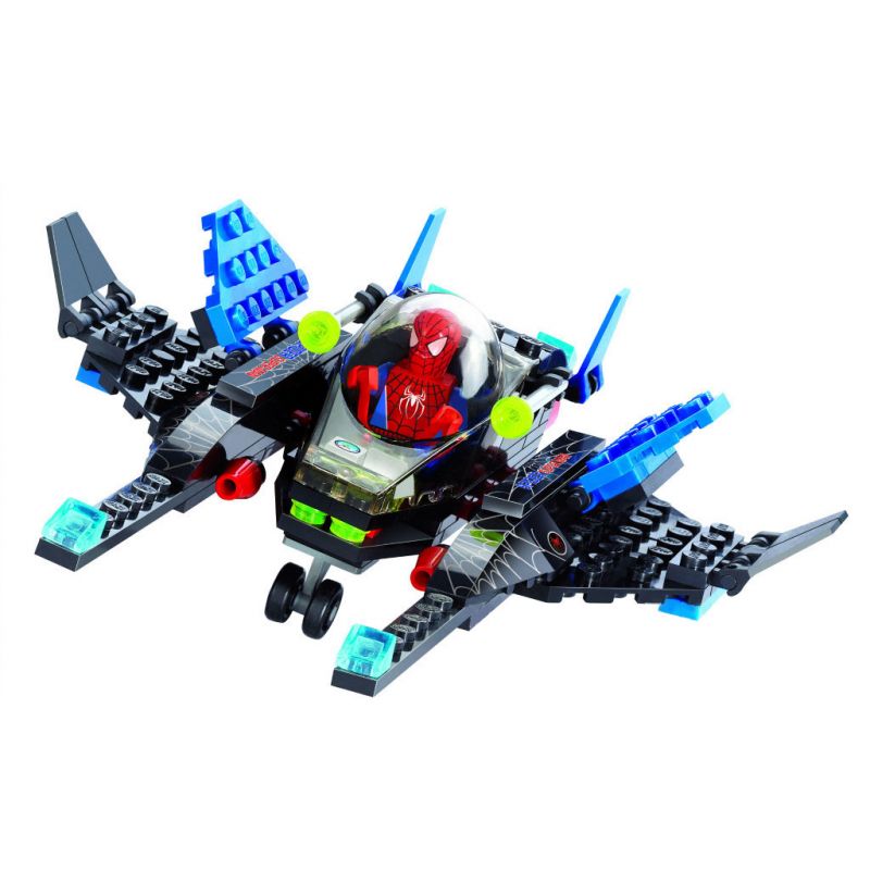 Bozhi 6002 non Lego NGƯỜI NHỆN KẺ HỦY DIỆT BÓNG TỐI bộ đồ chơi xếp lắp ráp ghép mô hình Super Heroes BLACKLY TERMINATOR Siêu Nhân Anh Hùng 133 khối