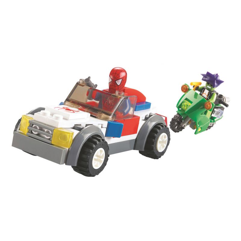 Bozhi 87003 non Lego NHỆN SIÊU NHÂN bộ đồ chơi xếp lắp ráp ghép mô hình Super Heroes Siêu Nhân Anh Hùng 80 khối