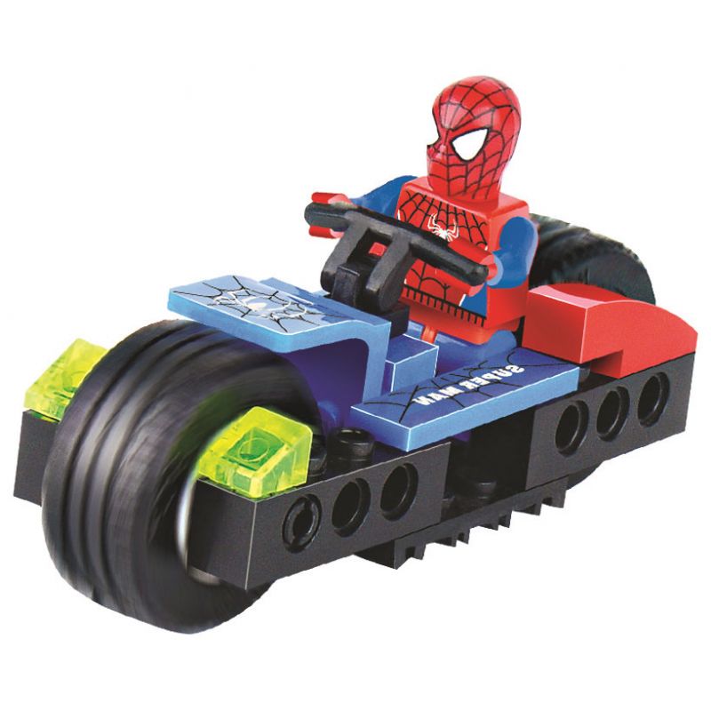 Bozhi 6006 non Lego NGƯỜI NHỆN BÃO TỐC ĐỘ bộ đồ chơi xếp lắp ráp ghép mô hình Super Heroes Siêu Nhân Anh Hùng 42 khối