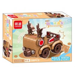 MINGDI LEIBAO K0685 0685 non  XE ĐỘNG VẬT HOẠT HÌNH 8 MẪU bộ đồ chơi xếp lắp ráp ghép mô hình 839 khối