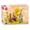 MINGDI LEIBAO K0700 0700 K0701 0701 K0702 0702 K0703 0703 non  4 LOẠI VƯỜN BỐN MÙA HOA XUÂN HẠ XANH SẮC THU HOLLY bộ đồ chơi xếp lắp ráp ghép mô hình 1244 khối
