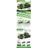 MINGDI LEIBAO K0606 0606 non  TRAILER PHÍA SAU PHIÊN BẢN MÀU XANH QUÂN ĐỘI bộ đồ chơi xếp lắp ráp ghép mô hình Military Army REAR TRAILER Quân Sự Bộ Đội 743 khối