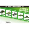 MINGDI LEIBAO K0606 0606 non  TRAILER PHÍA SAU PHIÊN BẢN MÀU XANH QUÂN ĐỘI bộ đồ chơi xếp lắp ráp ghép mô hình Military Army REAR TRAILER Quân Sự Bộ Đội 743 khối