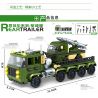 MINGDI LEIBAO K0606 0606 non  TRAILER PHÍA SAU PHIÊN BẢN MÀU XANH QUÂN ĐỘI bộ đồ chơi xếp lắp ráp ghép mô hình Military Army REAR TRAILER Quân Sự Bộ Đội 743 khối