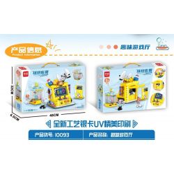 MINGDI LEIBAO 10093 non  KHUNG CẢNH ĐƯỜNG PHỐ ĐẦY MÀU SẮC HỘI TRƯỜNG TRÒ CHƠI VUI NHỘN bộ đồ chơi xếp lắp ráp ghép mô hình COLORFUL STREET 447 khối