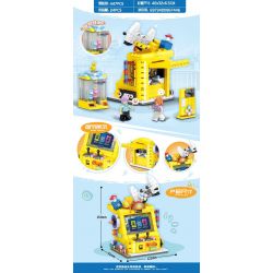 MINGDI LEIBAO 10093 non  KHUNG CẢNH ĐƯỜNG PHỐ ĐẦY MÀU SẮC HỘI TRƯỜNG TRÒ CHƠI VUI NHỘN bộ đồ chơi xếp lắp ráp ghép mô hình COLORFUL STREET 447 khối