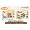 MINGDI LEIBAO 10091 non  KHUNG CẢNH ĐƯỜNG PHỐ ĐẦY MÀU SẮC QUÁN CÀ PHÊ THƠM bộ đồ chơi xếp lắp ráp ghép mô hình COLORFUL STREET 449 khối