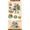 MINGDI LEIBAO 10091 non  KHUNG CẢNH ĐƯỜNG PHỐ ĐẦY MÀU SẮC QUÁN CÀ PHÊ THƠM bộ đồ chơi xếp lắp ráp ghép mô hình COLORFUL STREET 449 khối
