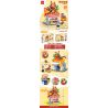 MINGDI LEIBAO 10090 non  CẢNH ĐƯỜNG PHỐ ĐẦY MÀU SẮC NHÀ HÀNG LẨU THƠM NGON bộ đồ chơi xếp lắp ráp ghép mô hình COLORFUL STREET 452 khối