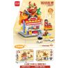 MINGDI LEIBAO 10090 non  CẢNH ĐƯỜNG PHỐ ĐẦY MÀU SẮC NHÀ HÀNG LẨU THƠM NGON bộ đồ chơi xếp lắp ráp ghép mô hình COLORFUL STREET 452 khối