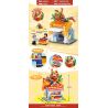 MINGDI LEIBAO 10090 non  CẢNH ĐƯỜNG PHỐ ĐẦY MÀU SẮC NHÀ HÀNG LẨU THƠM NGON bộ đồ chơi xếp lắp ráp ghép mô hình COLORFUL STREET 452 khối