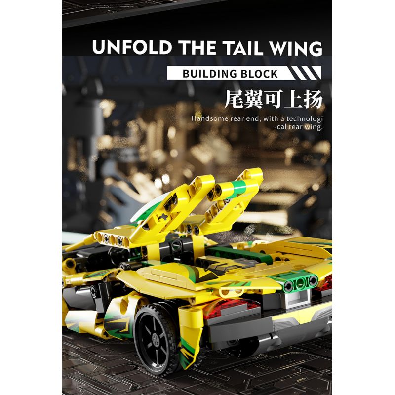 BEAUTIFUL AND 8703 non  XE KÉO BIẾN HÌNH MCLAREN tỷ lệ 1:18 bộ đồ chơi xếp lắp ráp ghép mô hình  Kỹ Thuật Công Nghệ Cao Mô Hình Phương Tiện 655 khối