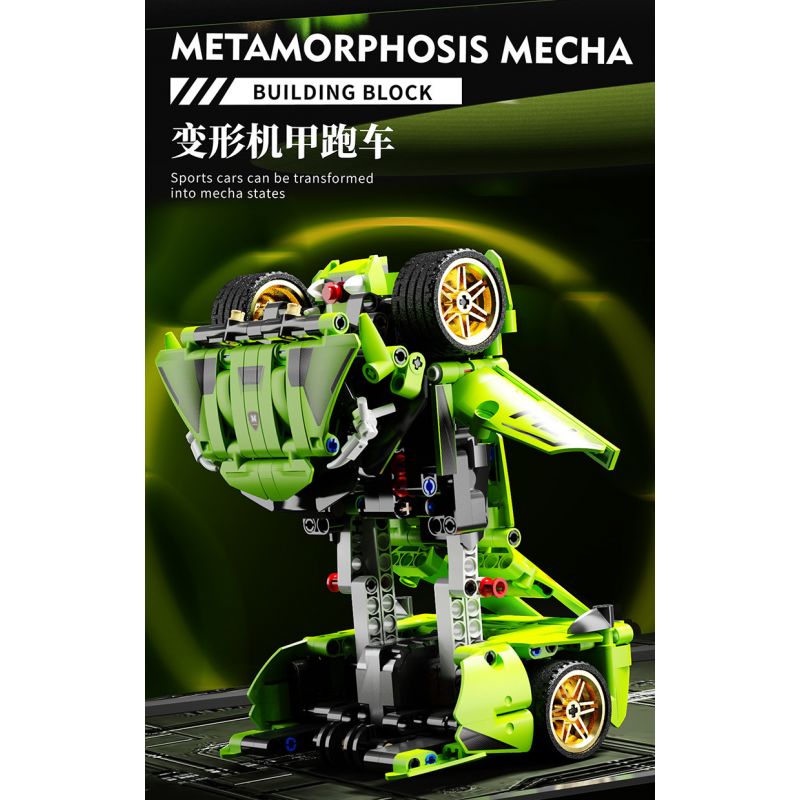 BEAUTIFUL AND 8700 non  XE KÉO BIẾN DẠNG BÒ XANH tỷ lệ 1:18 bộ đồ chơi xếp lắp ráp ghép mô hình  Kỹ Thuật Công Nghệ Cao Mô Hình Phương Tiện 608 khối