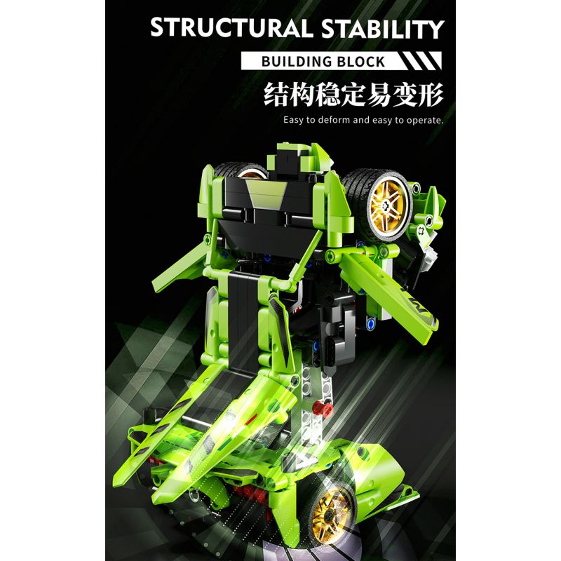 BEAUTIFUL AND 8700 non  XE KÉO BIẾN DẠNG BÒ XANH tỷ lệ 1:18 bộ đồ chơi xếp lắp ráp ghép mô hình  Kỹ Thuật Công Nghệ Cao Mô Hình Phương Tiện 608 khối