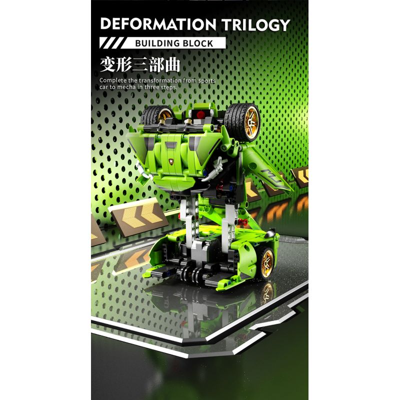 BEAUTIFUL AND 8700 non  XE KÉO BIẾN DẠNG BÒ XANH tỷ lệ 1:18 bộ đồ chơi xếp lắp ráp ghép mô hình  Kỹ Thuật Công Nghệ Cao Mô Hình Phương Tiện 608 khối