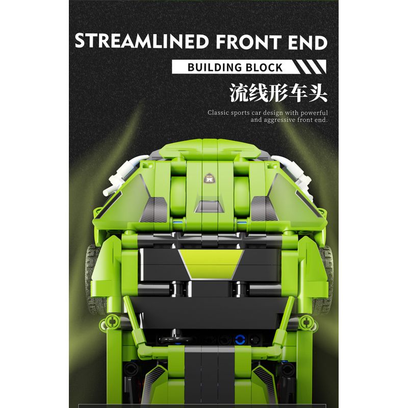 BEAUTIFUL AND 8700 non  XE KÉO BIẾN DẠNG BÒ XANH tỷ lệ 1:18 bộ đồ chơi xếp lắp ráp ghép mô hình  Kỹ Thuật Công Nghệ Cao Mô Hình Phương Tiện 608 khối