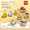 MINGDI LEIBAO K0684 0684 non  MÓN ĂN 8 LOẠI TRÁNG MIỆNG VUI VẺ TIRAMISU BÁNH TRANG TRÍ QUẾ TRÁI CÂY TRỘN MẬT ONG SÔ CÔ LA CUỘN THỤY SĨ MATCHA DÂU TÂY LỚP CHANH CÁC NGỌT NAPOLEON TART bộ đồ chơi xếp lắp ráp ghép mô hình HAPPY FOODY