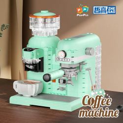 ZHEGAO 663008 non  MÁY PHA CÀ PHÊ XAY bộ đồ chơi xếp lắp ráp ghép mô hình Creator COFFEE MACHINE Sáng Tạo 924 khối